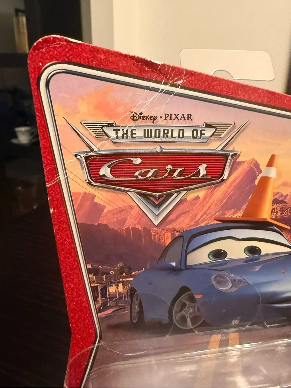 Pixar Cars Sally Diecast Toy Car Sally with Cone on Head Sealed Unopened Flawed